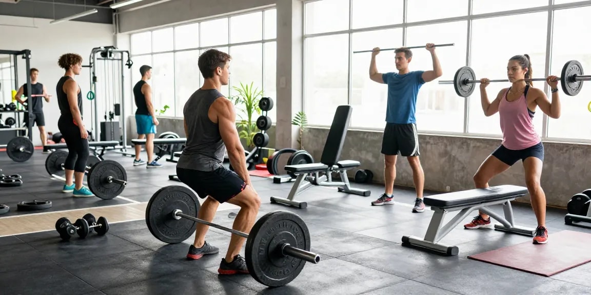 Steroide kaufen im Steroidshop - Fitnessenthusiasten trainieren mit Gewichten und Anabolika für Muskelaufbau.